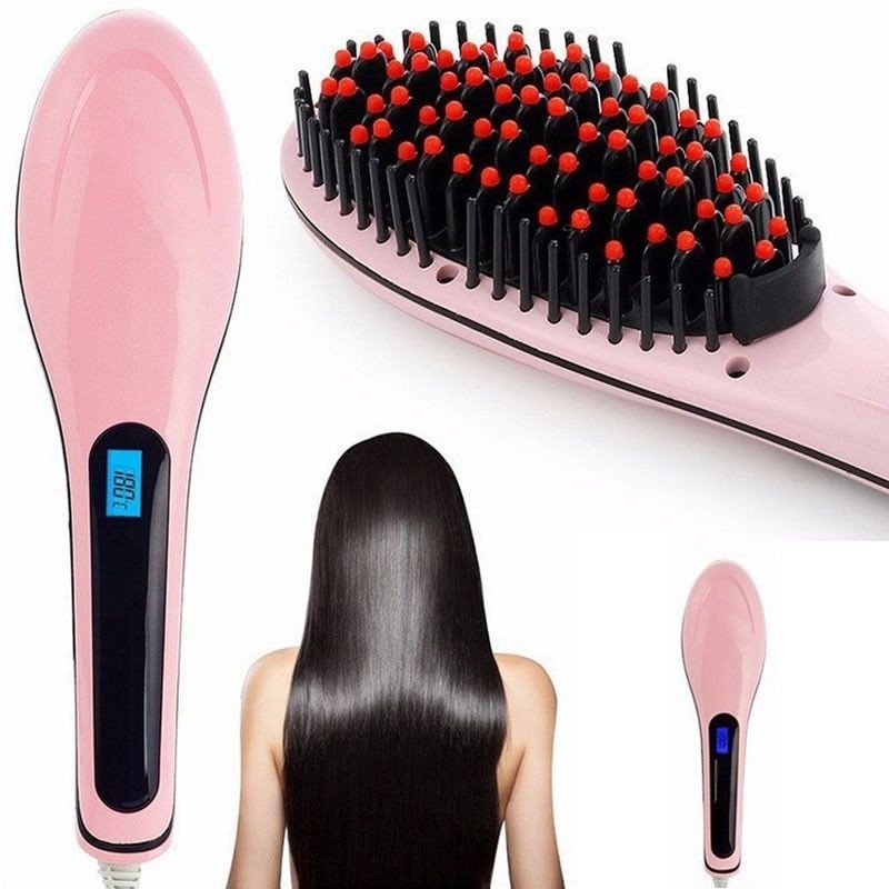 Perie din ceramica cu afisaj LCD pentru indreptat parul