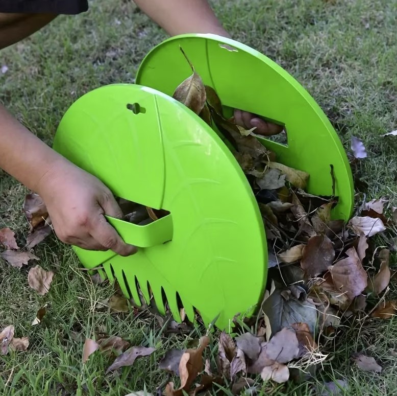 Colector manual de frunze, Plastic, Maner integrat