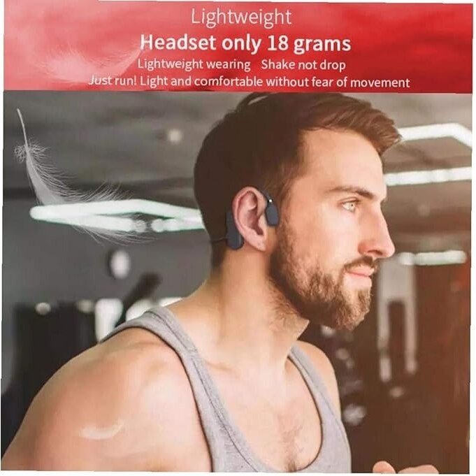 Casti cu conductie osoasa, conexiune Bluetooth, cu membrana ecologica, din plastic rezistent, rezistente la apa