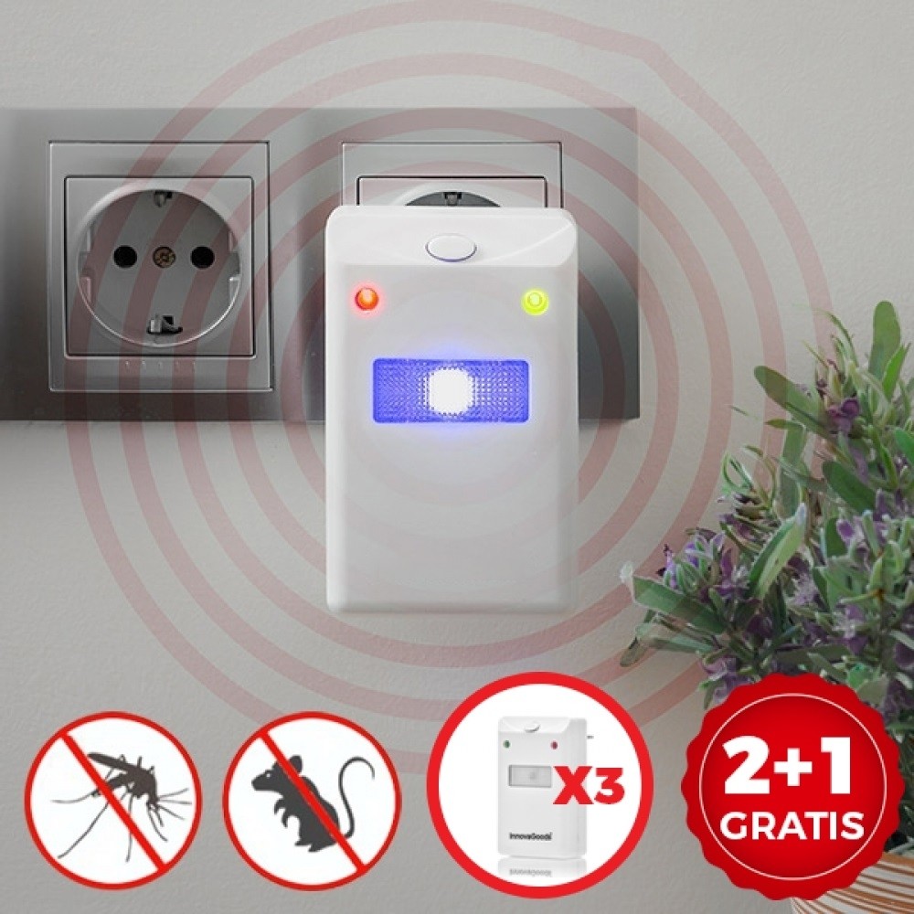 Set 2 aparate anti insecte Pest Repeller plus 1 , 3 in 1