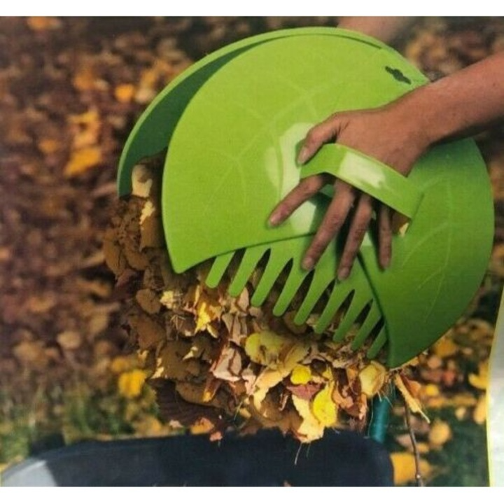 Set Colector manual de frunze, din plastic, cu maner integrat