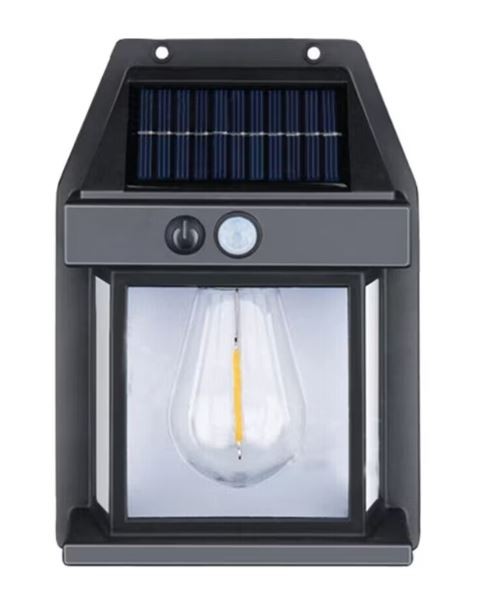LAMPA SOLARA DE PERETE, TIP BEC RETRO CU LED SI SENZOR