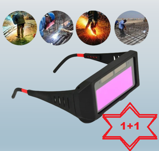 1+1 Ochelari protectie sudura cu display LCD cristale lichide auto-intunecare
