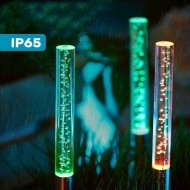 Lampa pentru gradina cu incarcare solara, waterproof, led multicolor