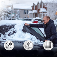 1+1 Husă Smart pentru parbriz, protecție împotriva înghețului sau murdăriei 