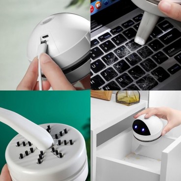 Mini aspirator, USB, acumulator 1200mAh, zgomot redus, portabil